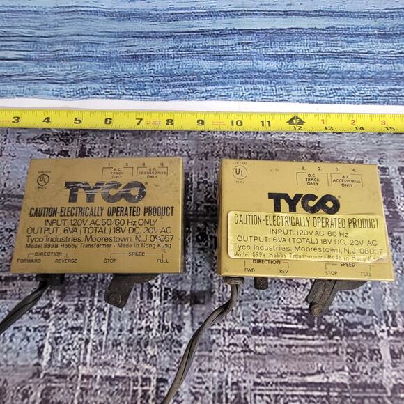 Vintage Tyco 2pcs electric train transformers hobby UNTESTED - Picture 1 of 7